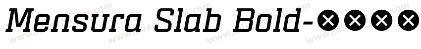 Mensura Slab Bold字体转换